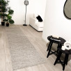 Tapis d'intérieur et d'extérieur à motifs gris 80 X 300 cm