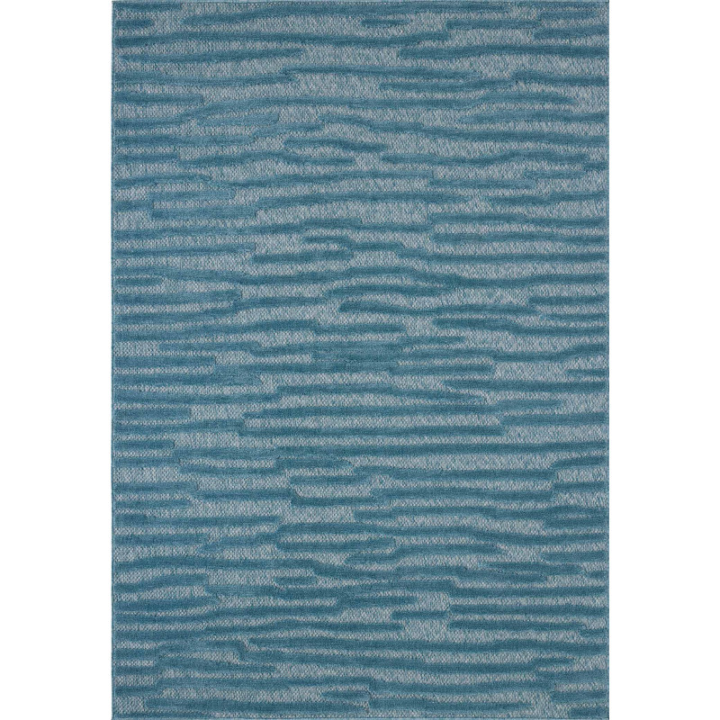 Tapis d'intérieur et d'extérieur à motifs bleu turquoise 80 X 300 cm