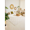 Tapis d'intérieur et d'extérieur motifs losange blanc 200 X 290 cm