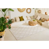 Tapis d'intérieur et d'extérieur motifs losange blanc 200 X 290 cm