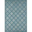 Tapis d'intérieur et d'extérieur motifs losange bleu turquoise 200 X 290 cm Tapis d'intérieur et d'extérieur motifs losange bleu turquoise 200 X 290 cm