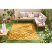 Tapis d'intérieur et d'extérieur motifs losange jaune 80 X 300 cm Tapis d'intérieur et d'extérieur motifs losange jaune 80 X 300 cm