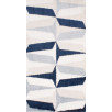 Tapis doux graphiques bleu ivoire et beige 120 X 160 cm