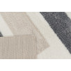 Tapis doux rayés ivoire beige et gris 120 X 160 cm