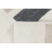 Tapis doux rayés ivoire beige et gris 200 X 290 cm