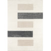 Tapis doux rayés ivoire beige et gris 200 X 290 cm