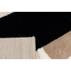 Tapis doux géométrique beige gris et noir 160 X 230 cm Tapis doux géométrique beige gris et noir 160 X 230 cm