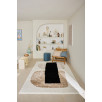 Tapis doux géométrique beige gris et noir 200 X 290 cm