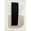 Tapis doux géométrique beige gris et noir 200 X 290 cm