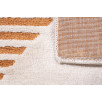 Tapis de salon à poils ras motif demi-cercle orange 160 X 230 cm Tapis de salon à poils ras motif demi-cercle orange 160 X 230 cm