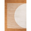 Tapis de salon à poils ras motif demi-cercle orange 200 X 290 cm Tapis de salon à poils ras motif demi-cercle orange 200 X 290 cm
