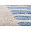 Tapis de salon à poils ras motif demi-cercle bleu 160 X 230 cm Tapis de salon à poils ras motif demi-cercle bleu 160 X 230 cm