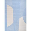 Tapis de salon à poils ras motif abstrait bleu 200 X 290 cm Tapis de salon à poils ras motif abstrait bleu 200 X 290 cm