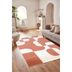 Tapis de salon à poils ras motif graphique brun 200 X 290 cm Tapis de salon à poils ras motif graphique brun 200 X 290 cm
