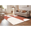 Tapis de salon à poils ras motif géométrique brun 160 X 230 cm Tapis de salon à poils ras motif géométrique brun 160 X 230 cm