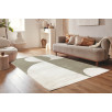 Tapis de salon à poils ras motif géométrique vert 160 X 230 cm Tapis de salon à poils ras motif géométrique vert 160 X 230 cm
