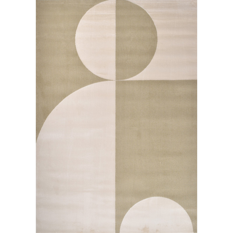 Tapis de salon à poils ras motif géométrique vert 200 X 290 cm