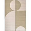 Tapis de salon à poils ras motif géométrique vert 200 X 290 cm