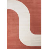 Tapis de salon à poils ras motif vague brun 160 X 230 cm Tapis de salon à poils ras motif vague brun 160 X 230 cm