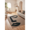 Tapis motif visage Palma noir 160 X 230 cm