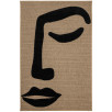 Tapis motif visage Palma noir 200 X 290 cm