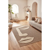 Tapis motif visage Palma blanc 160 X 230 cm