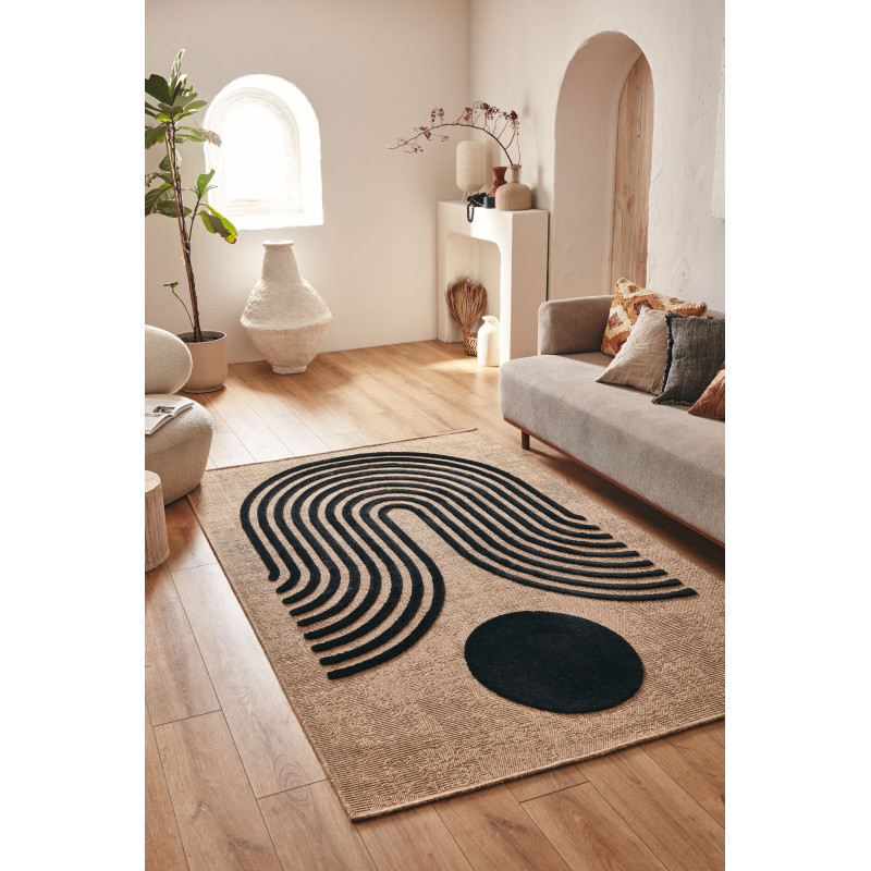 Tapis Palma noir 200 X 290 cm