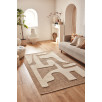 Tapis rustique avec motif en relief beige 160 X 230 cm Tapis rustique avec motif en relief beige 160 X 230 cm
