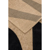 Tapis doux aspect jute motif abstrait noir 120 X 160 cm Tapis doux aspect jute motif abstrait noir 120 X 160 cm