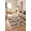 Tapis motifs géométriques Palma noir 200 X 290 cm