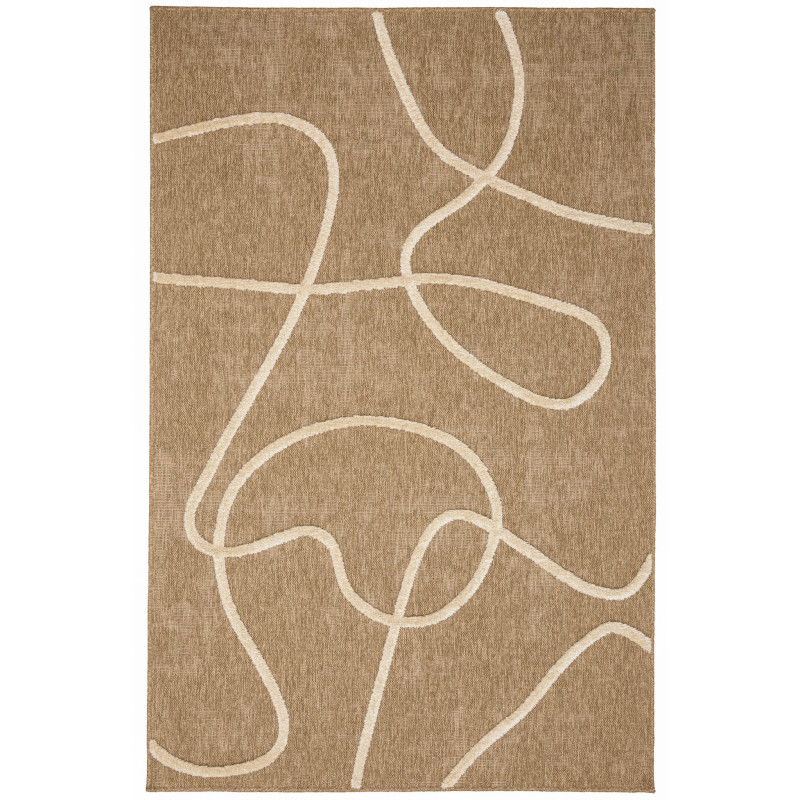 Tapis motifs géométriques Palma blanc 120 X 160 cm