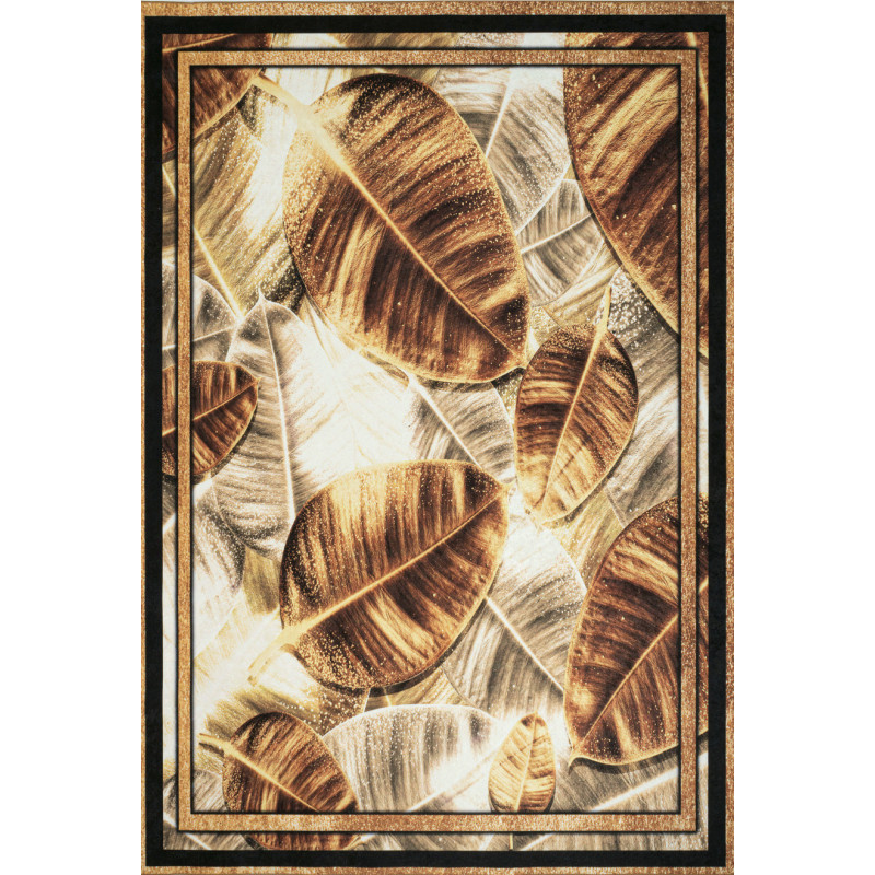 Tapis antidérapant lavable en machine doré 160 X 230 cm