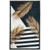 Tapis de salon plume noir et blanc 80 X 150 cm