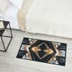 Tapis de salon forme géométrique noir et blanc 80 X 150 cm Tapis de salon forme géométrique noir et blanc 80 X 150 cm