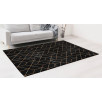 Tapis de salon motif moderne noir 80 X 150 cm