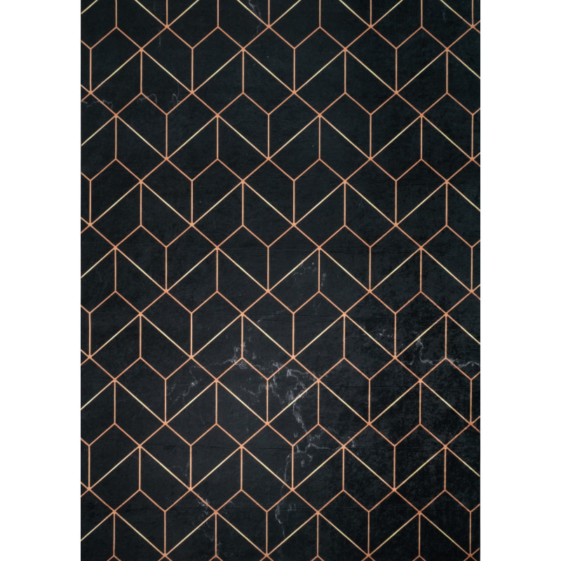Tapis de salon motif moderne noir 120 X 160 cm