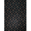 Tapis de salon motif moderne noir 160 X 230 cm
