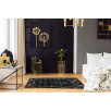 Tapis de salon motif moderne noir 80 X 150 cm Tapis de salon motif moderne noir 80 X 150 cm