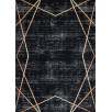 Tapis de salon motif moderne noir 120 X 160 cm Tapis de salon motif moderne noir 120 X 160 cm