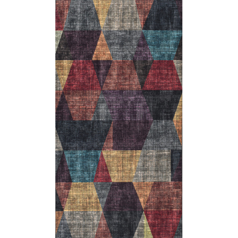 Tapis de salon forme multicolore 70 X 180 cm