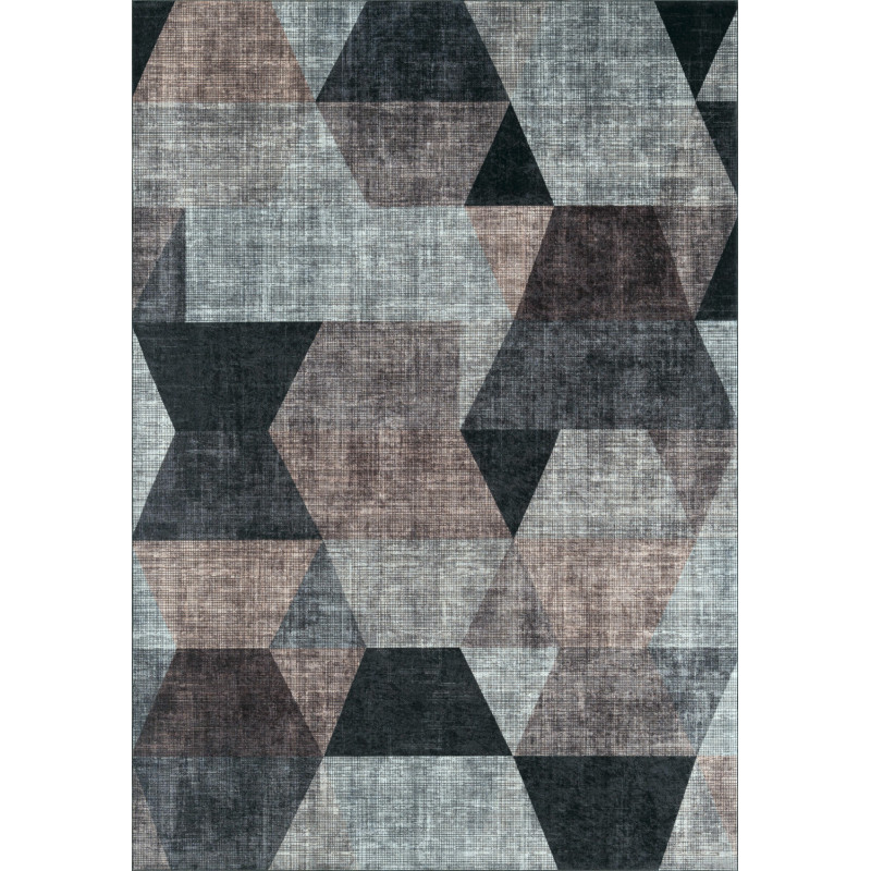 Tapis de salon forme gris 70 X 180 cm