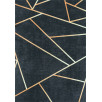Tapis de salon lignes noir 80 X 150 cm