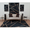 Tapis de salon lignes noir 160 X 230 cm Tapis de salon lignes noir 160 X 230 cm