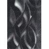 Tapis de salon courbe noir 70 X 180 cm