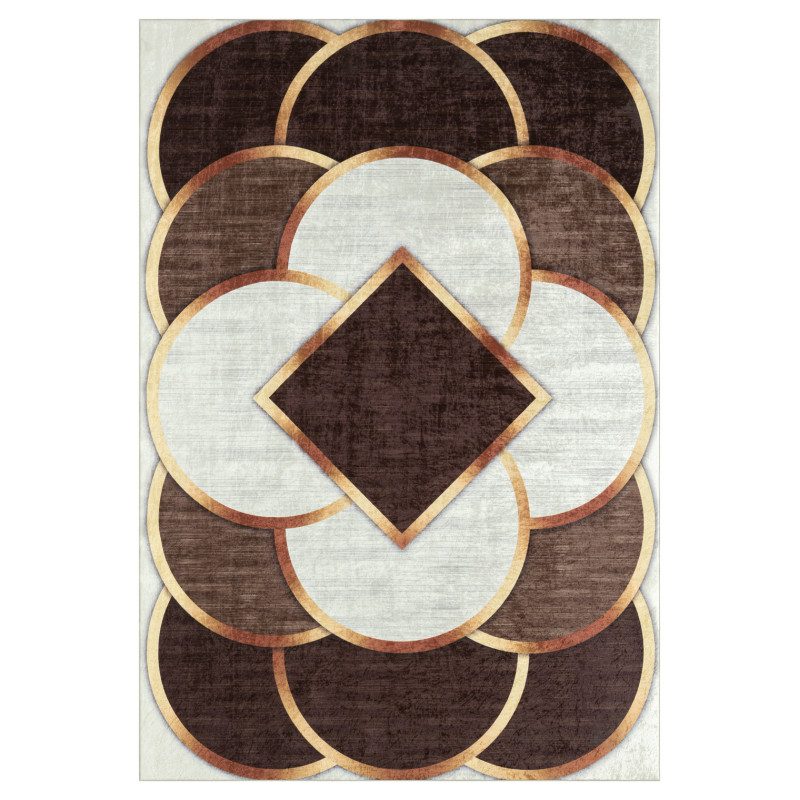 Tapis de salon moderne marron 120 X 160 cm
