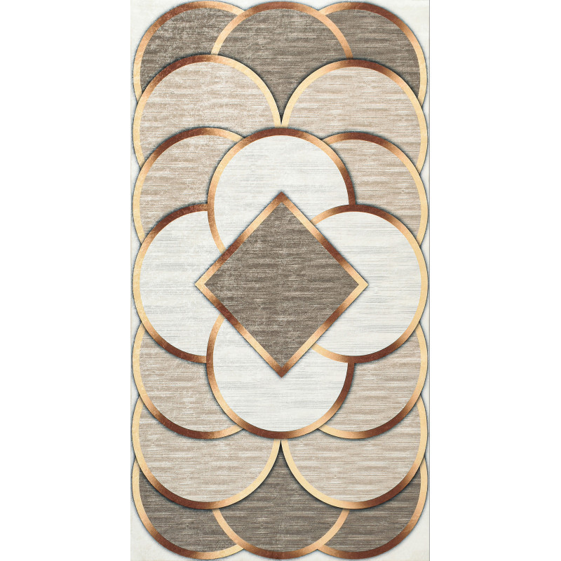 Tapis de salon moderne crème 70 X 180 cm