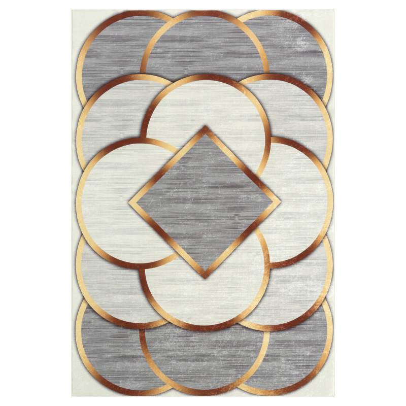 Tapis de salon moderne gris 160 X 230 cm