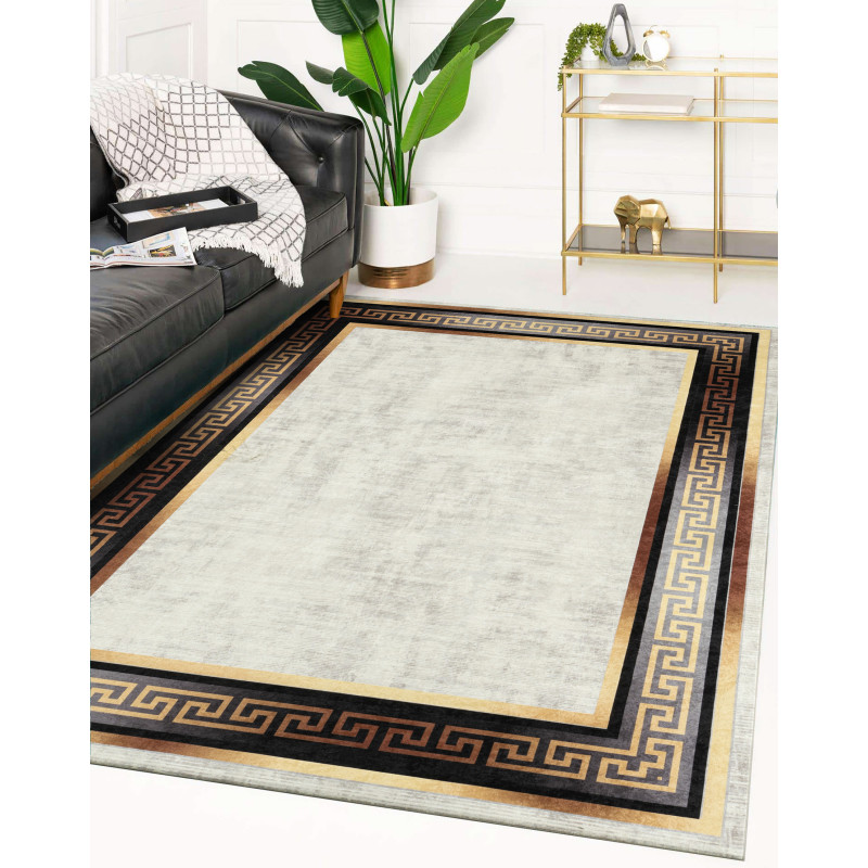 Tapis de salon à motifs doré 70 X 180 cm