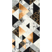 Tapis de salon à forme géométrique doré 160 X 230 cm