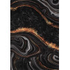 Tapis de salon à motifs noir 160 X 230 cm